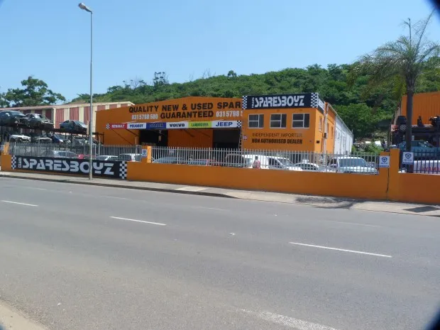 Sparesboyz storefront in Briardene, Durban North — the Jeep parts division